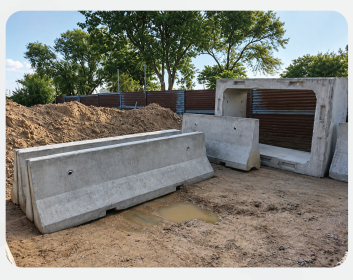Median barrier cast in place